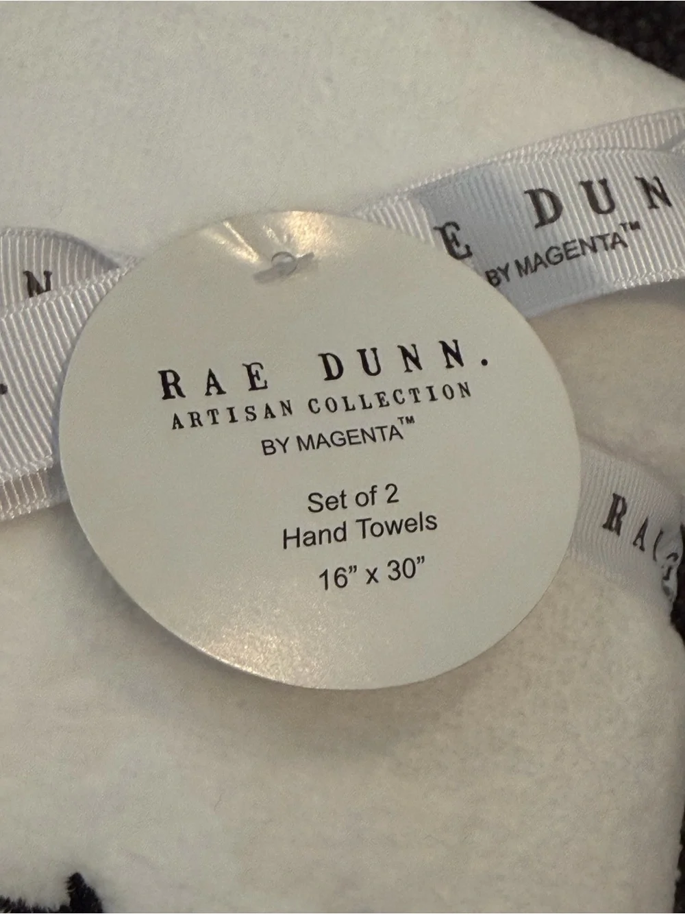 Rae Dunn Hello Gorgeous Hand Towels Set of 2 – New